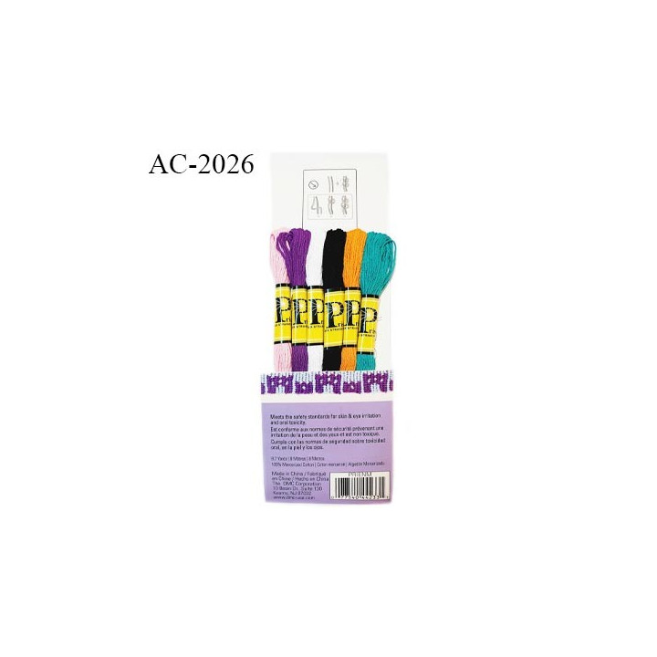 Mini pack de 6 échevettes en coton 100% mercerisé Prism DMC Enchanté avec schéma explicatif prix à l'unité