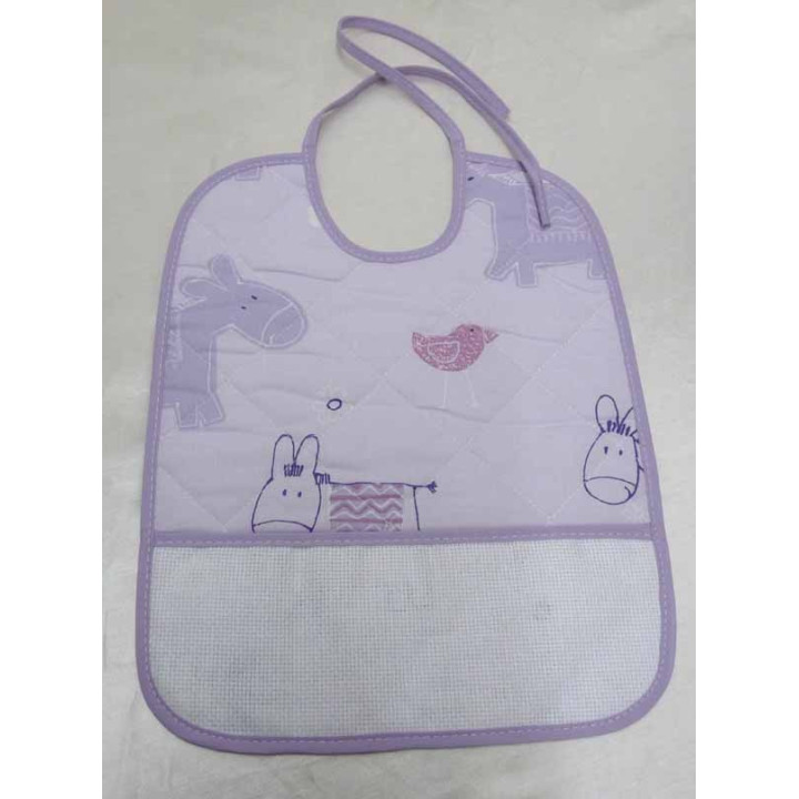 bavoir coton imprimé motif âne