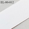 Elastique plat 80 mm couleur naturel brodé sur les bords bonne élasticité allongement +90% largeur 80 mm prix au mètre