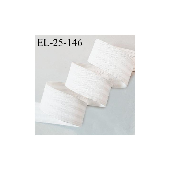 Elastique 25 mm couleur naturel haut de gamme smock séchage rapide largeur 25 mm prix au mètre