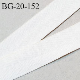 Galon ruban sergé 20 mm couleur écru très solide largeur 20 mm prix au mètre