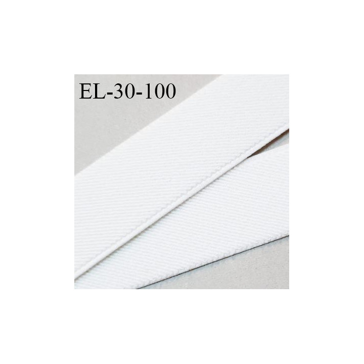 Elastique ceinture et bretelle 30 mm couleur naturel bonne élasticité allongement +110% largeur 30 mm prix au mètre