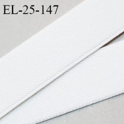 Elastique ceinture et bretelle 25 mm couleur naturel bonne élasticité allongement +110% largeur 25 mm prix au mètre