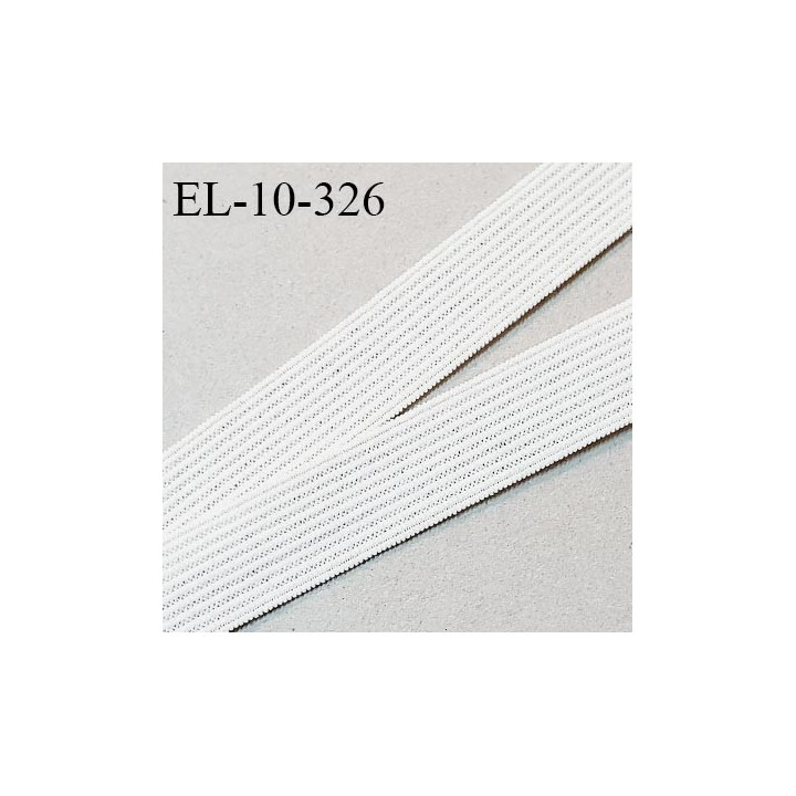 Elastique couture 10 mm couleur naturel élastique souple allongement +140% largeur 10 mm épaisseur 1 mm prix au mètre