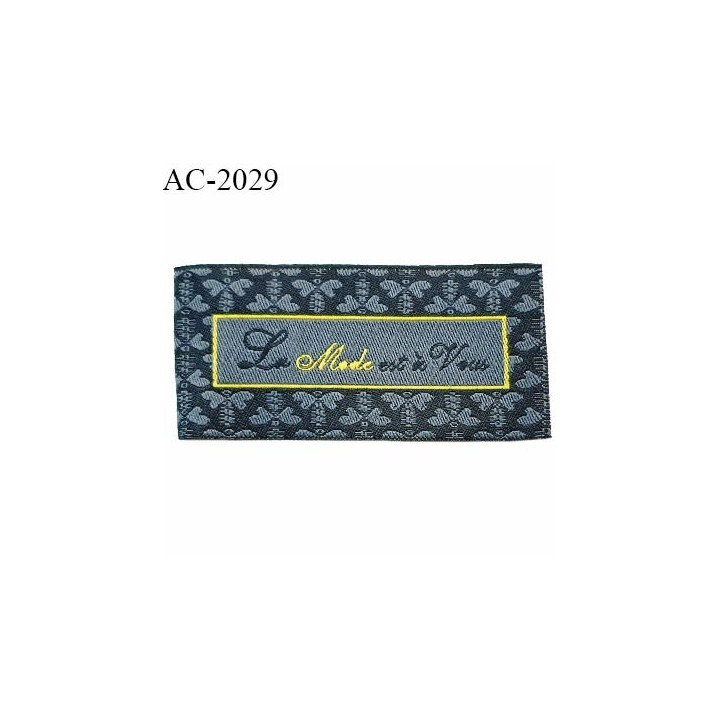 Etiquette tissée à coudre inscription La Mode est à Vous avec motif libellules de Brocéliande prix à l'unité