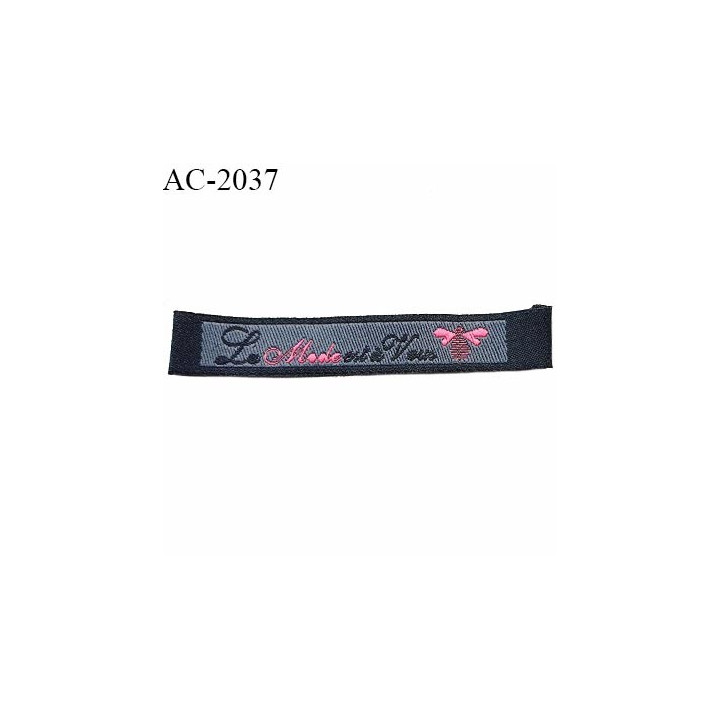 Etiquette tissée à coudre inscription La Mode est à Vous avec motif libellule de Brocéliande prix à l'unité