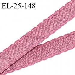 Elastique 25 mm bretelle et lingerie couleur rose ballerine fabriqué en France pour une grande marque prix au mètre