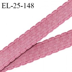 Elastique 25 mm lingerie couleur rose ballerine fabriqué en France pour une grande marque prix au mètre