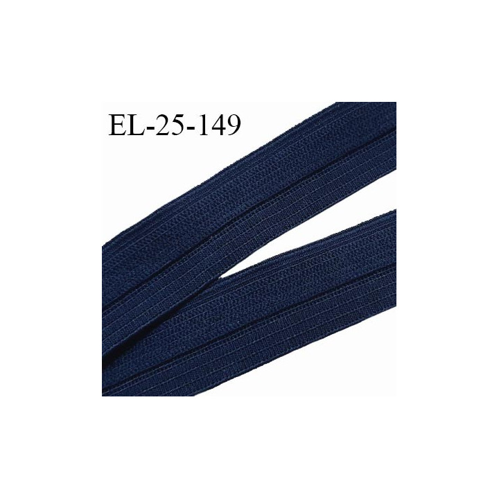 Elastique 25 mm haut de gamme couleur bleu marine fabriqué en France largeur 25 mm allongement + 150% prix au mètre