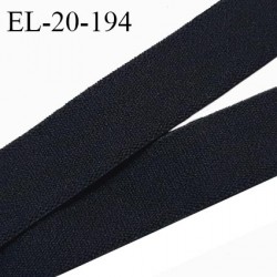 Elastique lingerie 20 mm sous bande haut de gamme couleur noir largeur 20 mm prix au mètre
