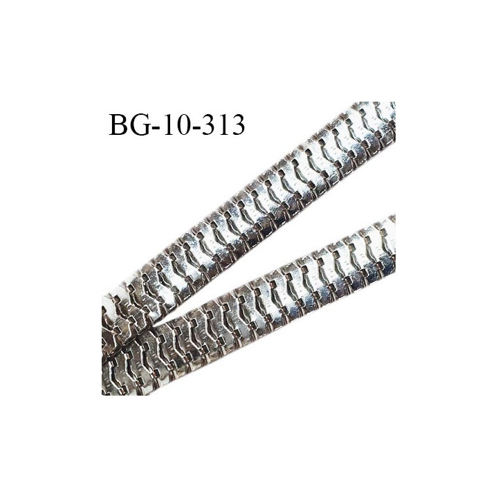 Galon chaînette 10 mm couleur argent largeur 10 mm prix au mètre