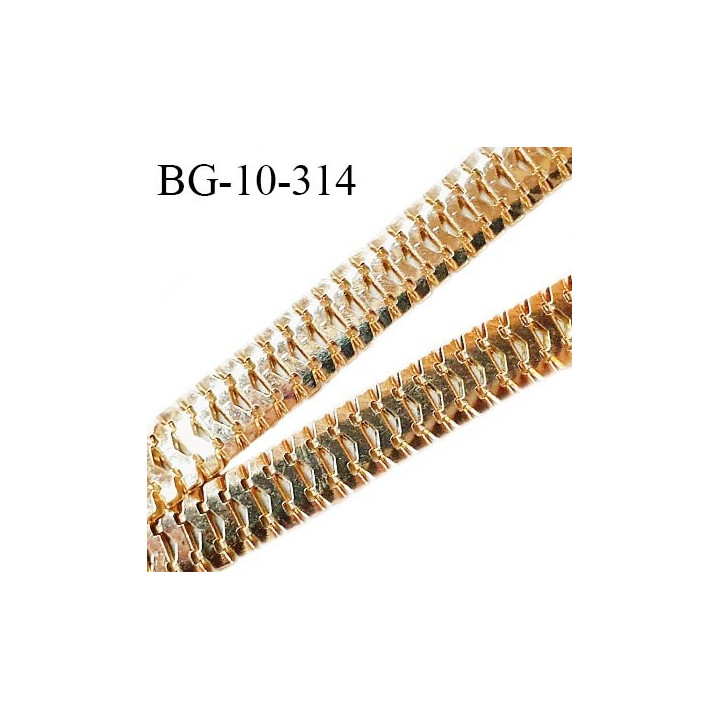 Galon chaînette 10 mm couleur or largeur 10 mm prix au mètre