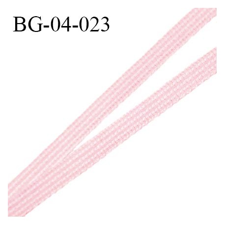 Droit fil à plat 4 mm spécial lingerie et couture du prêt-à-porter polyester couleur rose pâle fabriqué en France prix au mètre