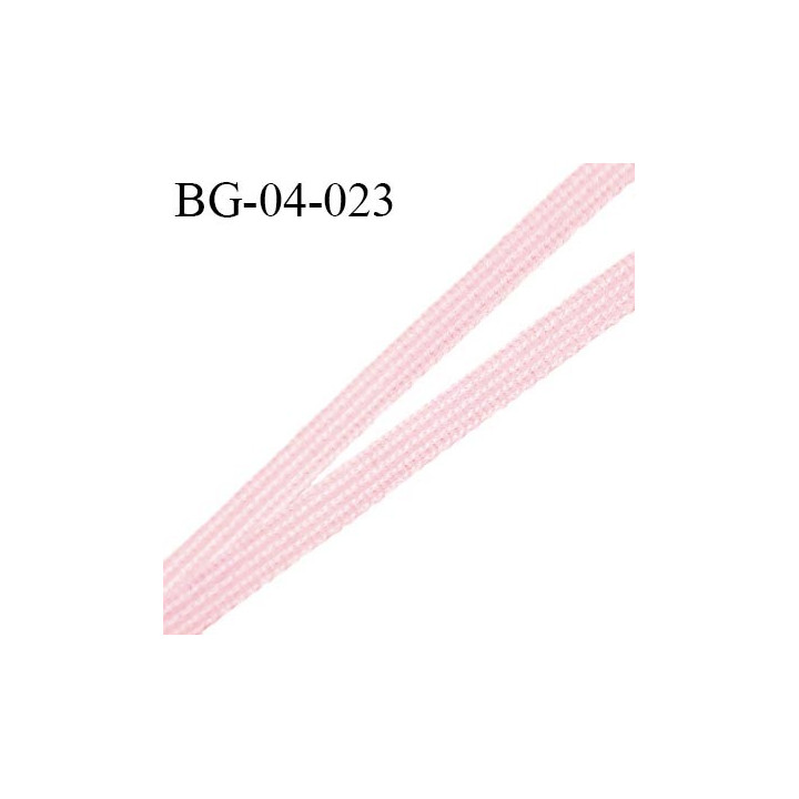 Droit fil à plat 4 mm spécial lingerie et couture du prêt-à-porter polyester couleur rose pâle fabriqué en France prix au mètre