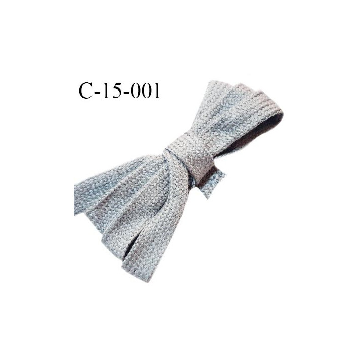 Cordon galon lacet tube largeur entre 15 mm couleur gris prix au mètre