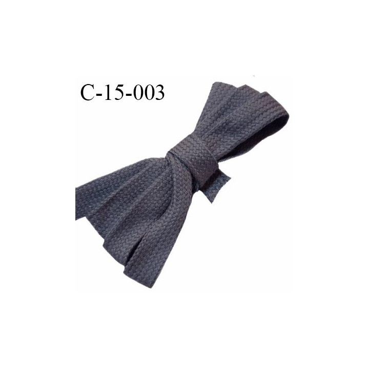 Cordon galon lacet tube largeur entre 15 mm couleur gris foncé prix au mètre