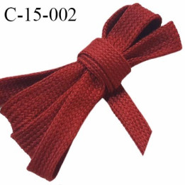 Cordon galon lacet tube largeur entre 15 mm couleur rouge bordeaux prix au mètre