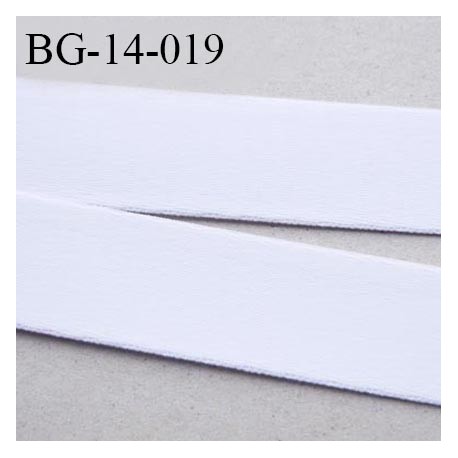 Devant bretelle 14 mm en polyamide attache bretelle rigide pour anneaux couleur blanc haut de gamme prix au mètre