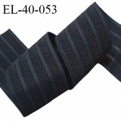 Elastique polygomme 39 mm couleur noir haut de gamme smock séchage rapide largeur 39 mm allongement +140% prix au mètre