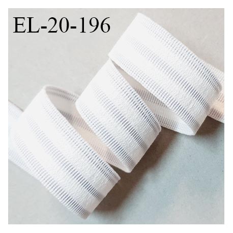 Elastique polygomme 20 mm couleur naturel haut de gamme smock séchage rapide largeur 20 mm prix au mètre