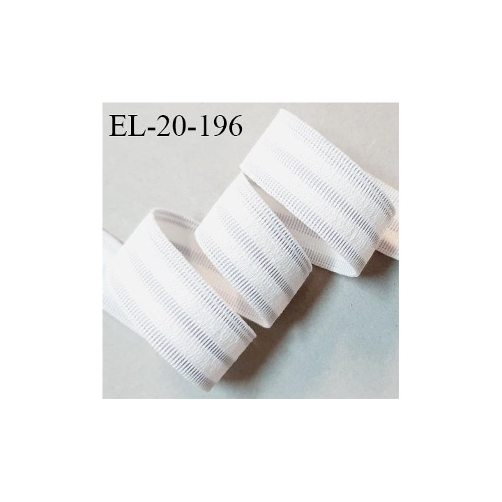 Elastique polygomme 20 mm couleur naturel haut de gamme smock séchage rapide largeur 20 mm prix au mètre