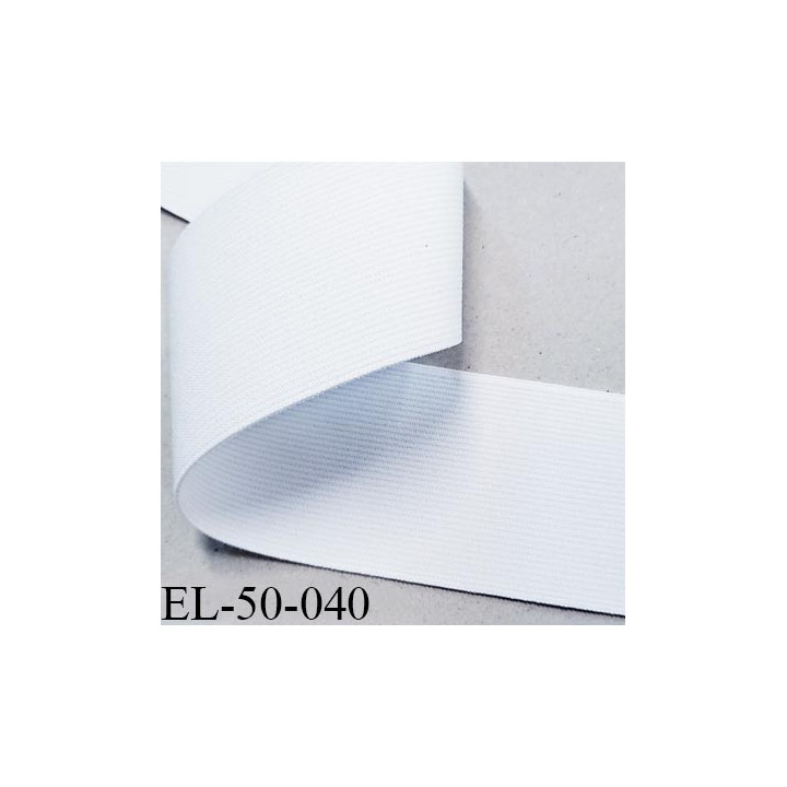 Elastique polygomme 50 mm haut de gamme couleur écru farbiqué en France largeur 50 mm allongement +70% prix au mètre