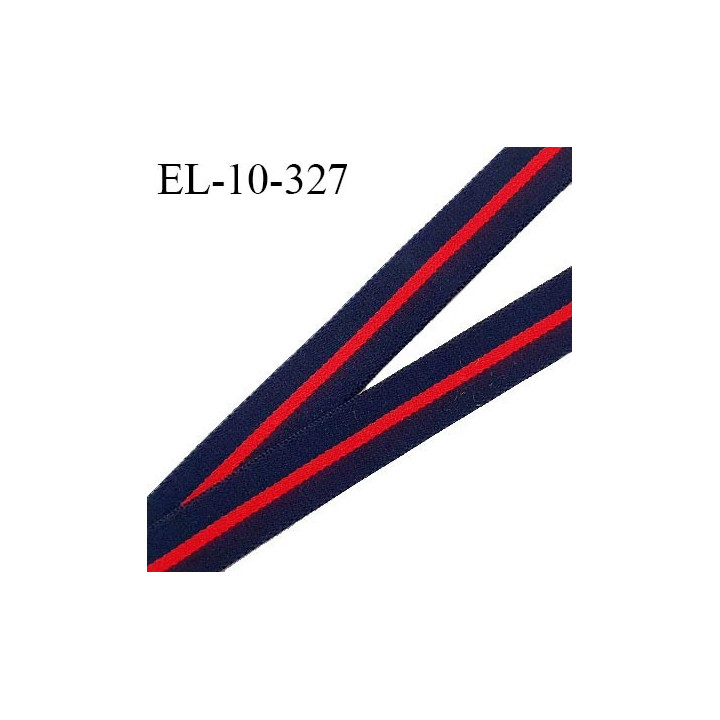 Elastique 10 mm lingerie haut de gamme fabriqué en France couleur bleu marine et rouge prix au mètre