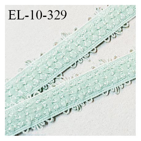 Elastique lingerie 10 mm picot haut de gamme couleur vert largeur 10 mm avec picots des deux côtés prix au mètre