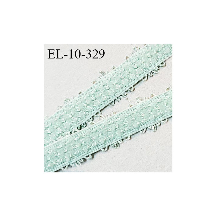 Elastique lingerie 10 mm picot haut de gamme couleur vert largeur 10 mm avec picots des deux côtés prix au mètre