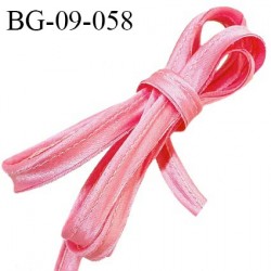 Passepoil 9 mm style satin couleur rose clair avec cordon intérieur largeur 2 mm prix au mètre