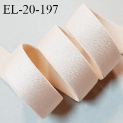 Elastique 20 mm lingerie haut de gamme couleur soie brillant bonne élasticité allongement +50% largeur 20 mm prix au mètre