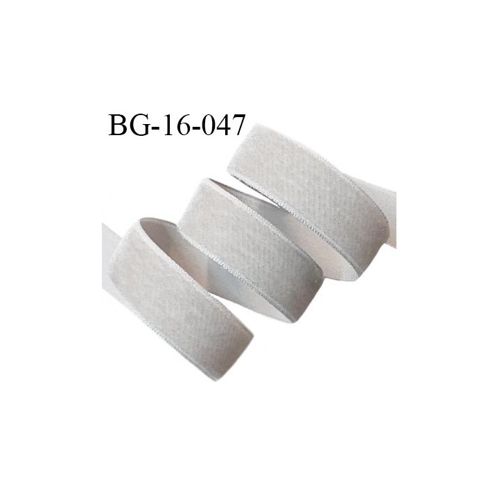 Galon ruban velours 16 mm couleur gris largeur 16 mm prix au mètre