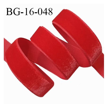 Galon ruban velours 16 mm couleur rouge largeur 16 mm prix au mètre