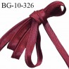 Passepoil satin 10 mm couleur bordeaux largeur 10 mm avec lien cordon coton intérieur 2 mm prix du mètre