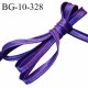 Passepoil satin 10 mm couleur violet largeur 10 mm avec lien cordon coton intérieur 2 mm prix du mètre