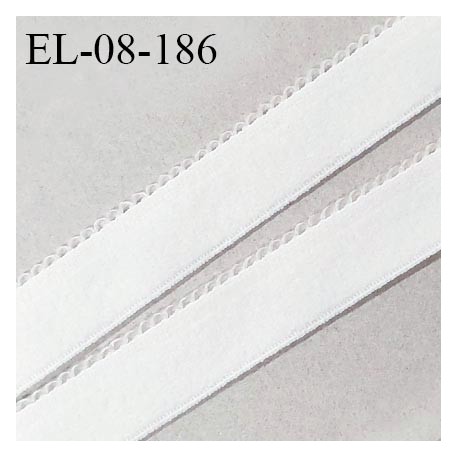 Elastique picot 8 mm haut de gamme couleur blanc largeur 8 mm fabriqué en France prix au mètre