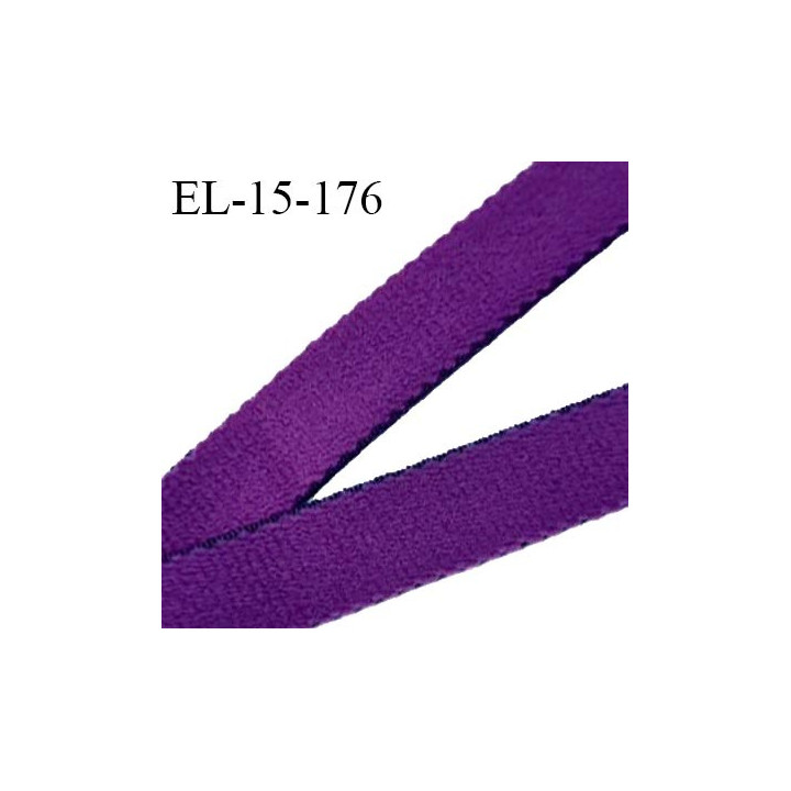 Elastique 15 mm lingerie haut de gamme fabriqué en France couleur violet bonne élasticité prix au mètre
