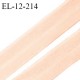 Elastique lingerie 12 mm pré plié haut de gamme couleur peau beige brillant largeur 12 mm fabriqué en France prix au mètre