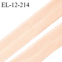 Elastique lingerie 12 mm pré plié haut de gamme couleur peau beige largeur 12 mm fabriqué en France prix au mètre