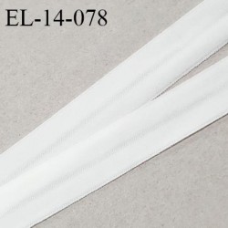 Elastique lingerie 14 mm pré plié haut de gamme fabriqué en France couleur naturel écru largeur 14 mm prix au mètre
