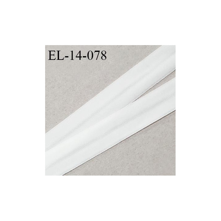 Elastique lingerie 14 mm pré plié haut de gamme fabriqué en France couleur naturel écru largeur 14 mm prix au mètre