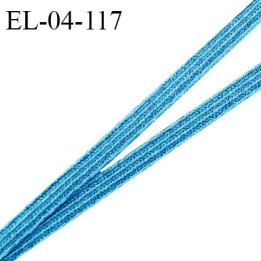 Elastique 4 mm spécial lingerie et couture couleur bleu curaçao grande marque fabriqué en France prix au mètre