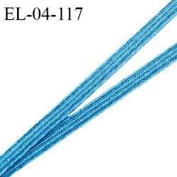 Elastique 4 mm spécial lingerie et couture couleur bleu curaçao grande marque fabriqué en France prix au mètre