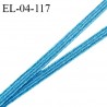 Elastique 4 mm spécial lingerie et couture couleur bleu curaçao grande marque fabriqué en France prix au mètre