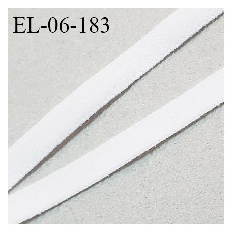 Elastique fin 6 mm lingerie haut de gamme fabriqué en France couleur blanc prix au mètre