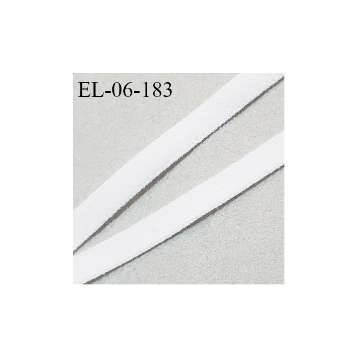 Elastique fin 6 mm lingerie haut de gamme fabriqué en France couleur blanc prix au mètre