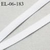 Elastique fin 6 mm lingerie haut de gamme fabriqué en France couleur blanc prix au mètre