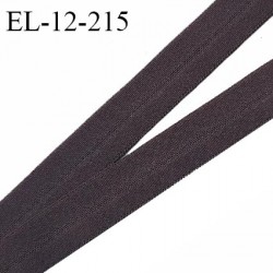Elastique lingerie 12 mm pré plié haut de gamme couleur marron ébène largeur 12 mm fabriqué en France prix au mètre
