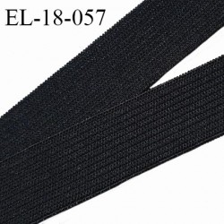 Elastique 18 mm haut de gamme couleur noir fabriqué en France largeur 18 mm allongement +150% prix au mètre