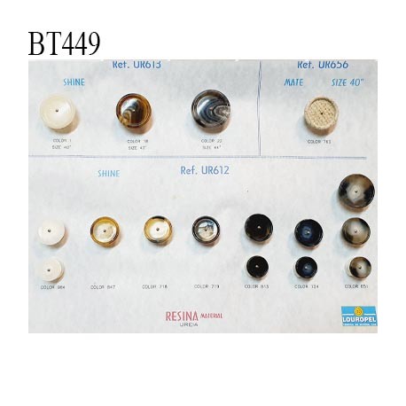 Plaque de 16 boutons pour création unique diamètre 15 à 28 mm fabrication européenne prix pour la plaque entière